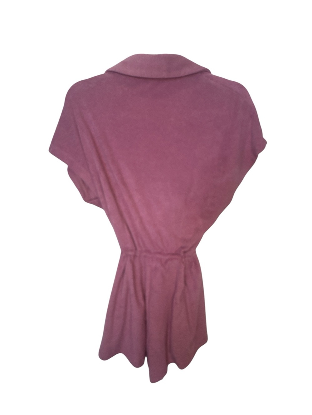 Mauve Short Sleeve Romper with Collar